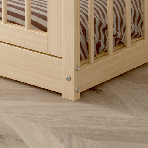 Lit au Sol Montessori en Bois Naturel — Modèle Dream Raft