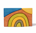 Arche d'Empilage en Bois — Blocs Sculptés Style Grotte
