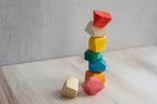 Pierres d'Équilibre Tumi-Ishi en Bois — 8 Pièces Colorées