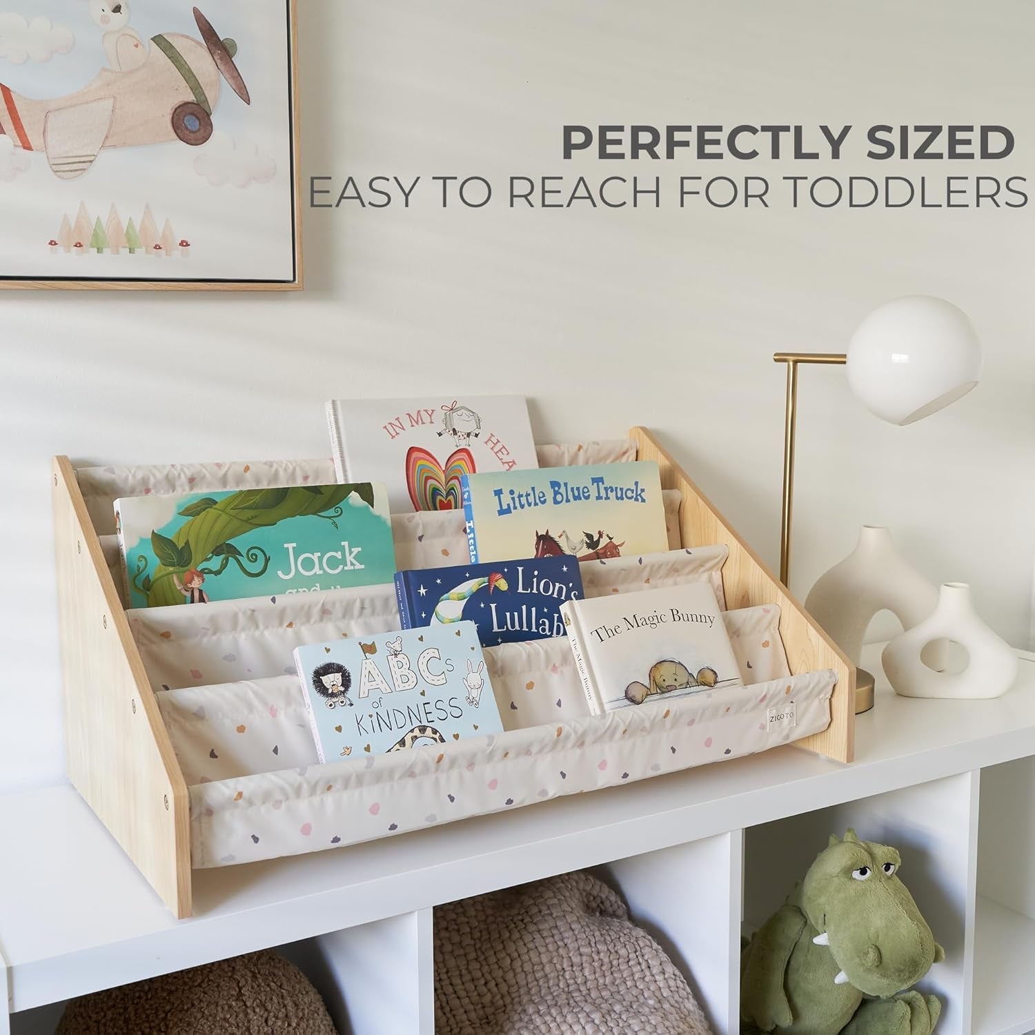 Bibliothèque Montessori Compacte pour Enfant — Rangement Frontal
