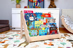 Bibliothèque Montessori en Bois avec Assise — Petit, Moyen ou Grand Format
