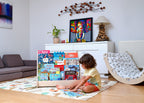 Bibliothèque Montessori en Bois avec Assise — Petit, Moyen ou Grand Format