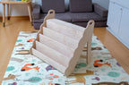Bibliothèque Montessori en Bois avec Assise — Petit, Moyen ou Grand Format