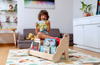 Bibliothèque Montessori en Bois avec Assise — Petit, Moyen ou Grand Format