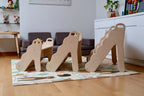 Bibliothèque Montessori en Bois avec Assise — Petit, Moyen ou Grand Format