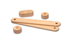 Poutre d'Équilibre Montessori avec Pierres de Gué — Set en Bois