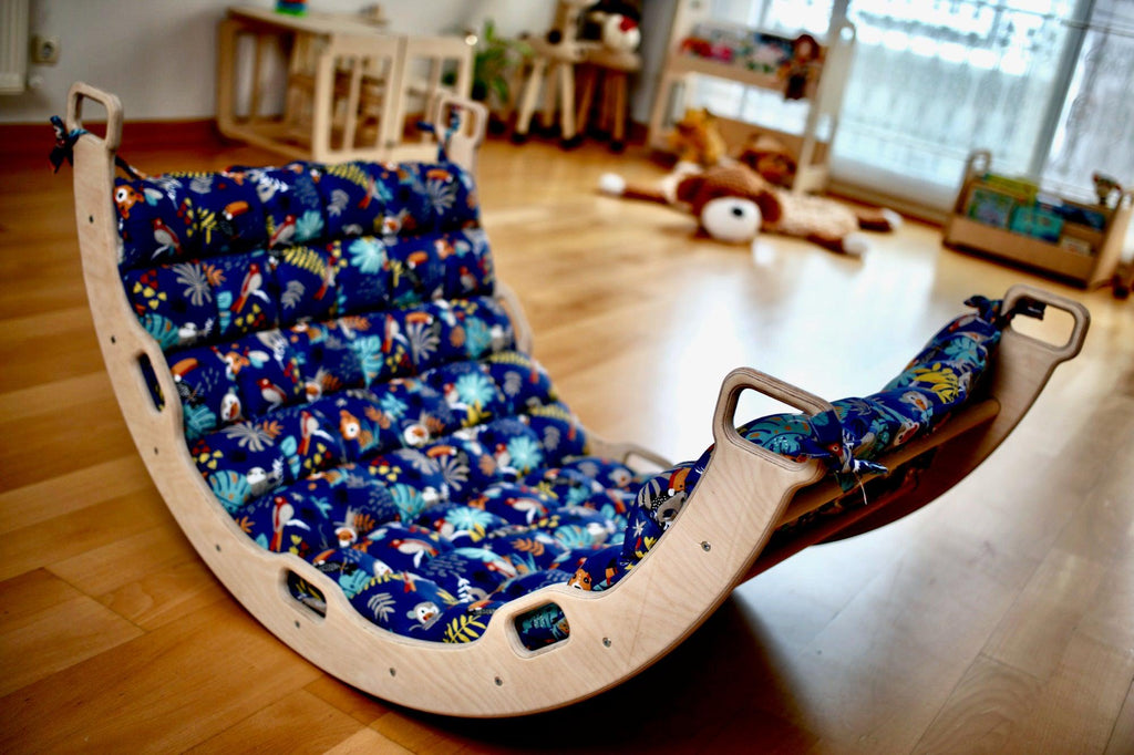 Set d'Escalade Montessori — Arche, Bascule, Rampe et Coussin