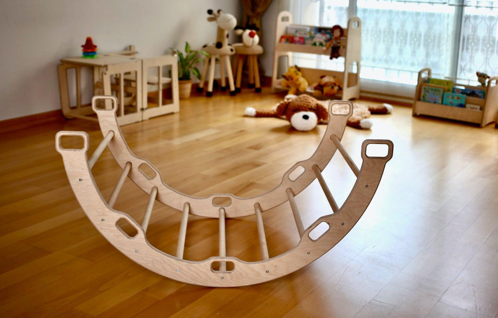 Arche d'Escalade Montessori avec Rampes — Set 3 Pièces en Bois