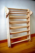 Triangle d'Escalade Pikler Pliable avec Rampe — Structure Montessori en Bois