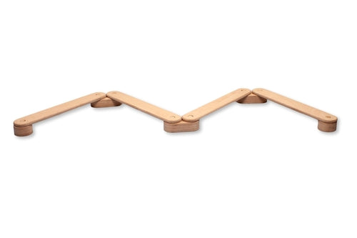 Poutre d'Équilibre Montessori avec Pierres de Gué — Set en Bois