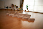 Poutre d'Équilibre Montessori avec Pierres de Gué — Set en Bois