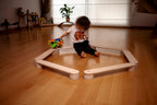 Poutre d'Équilibre Montessori avec Pierres de Gué — Set en Bois