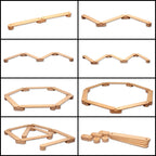 Poutre d'Équilibre Montessori avec Pierres de Gué — Set en Bois