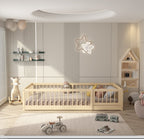 Lit au Sol Montessori en Bois Naturel — Modèle Dream Raft