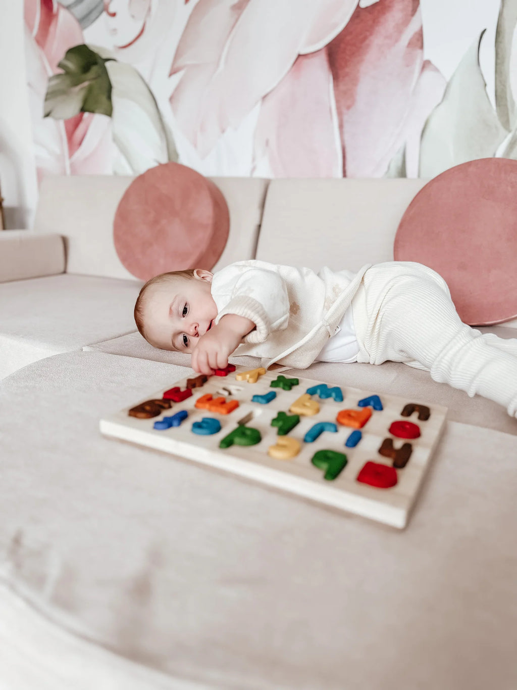 Puzzle Alphabet en Bois — Lettres Minuscules Colorées Montessori