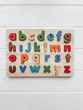 Puzzle Alphabet en Bois — Lettres Minuscules Colorées Montessori