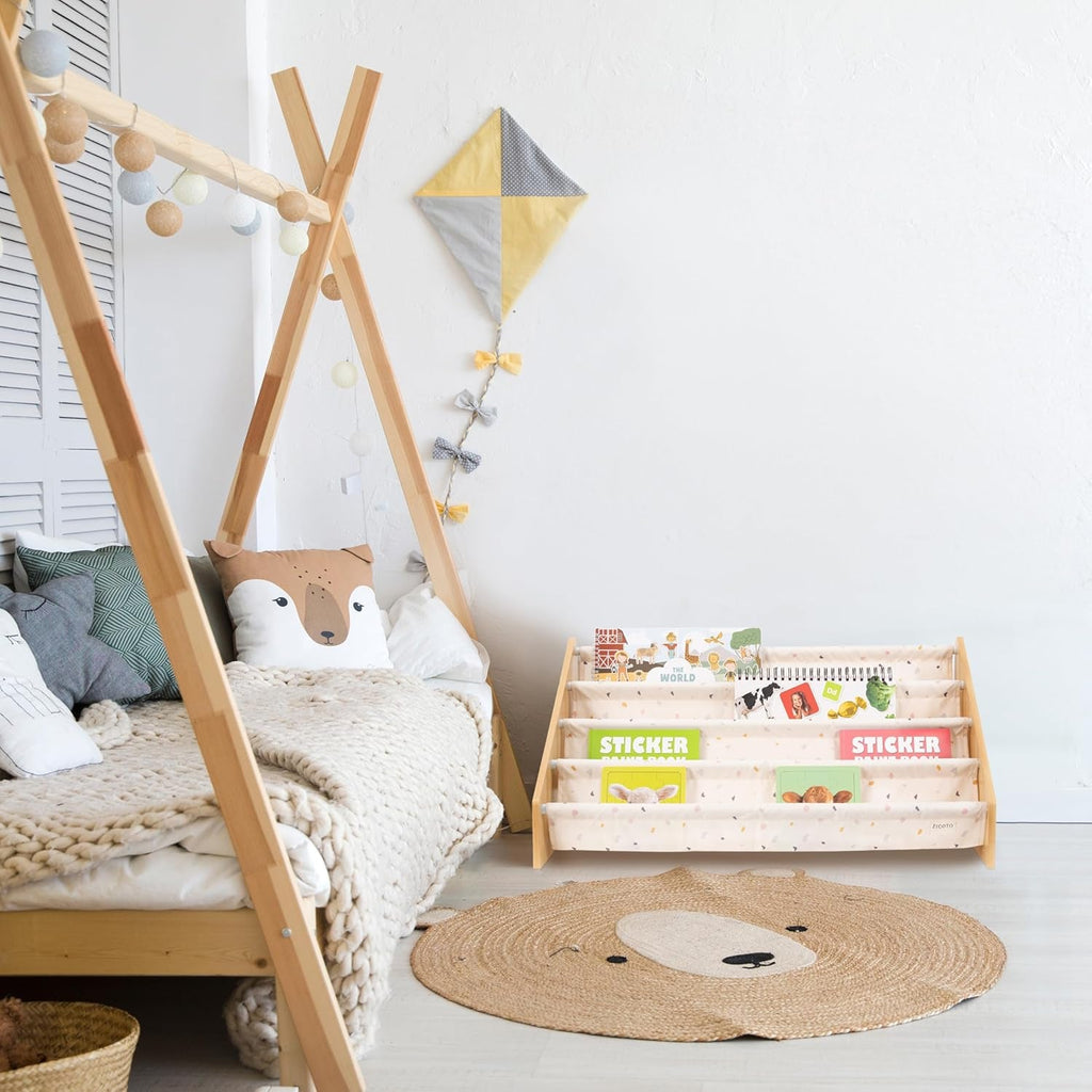 Bibliothèque Montessori Compacte pour Enfant — Rangement Frontal