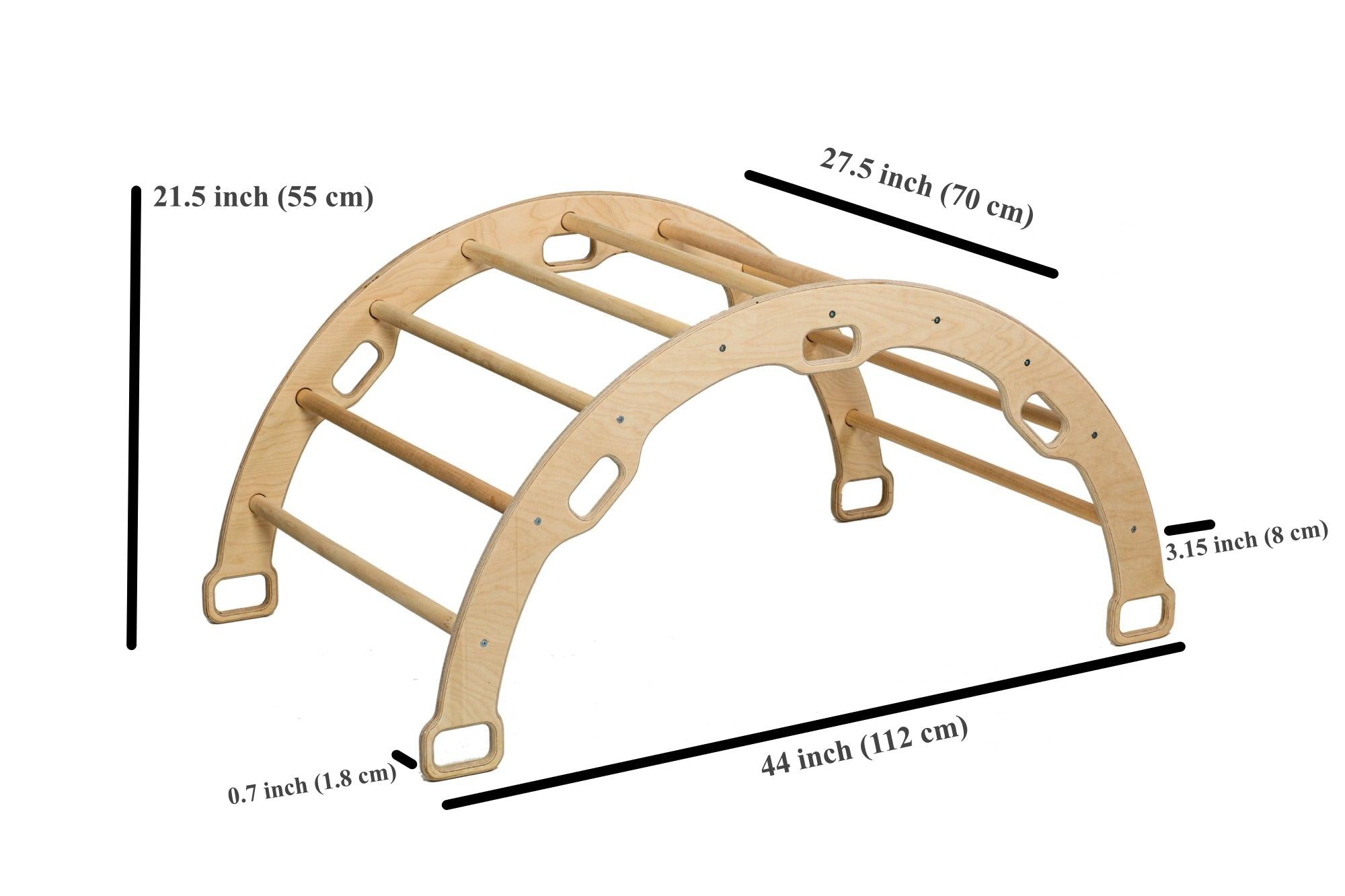 Set d'Escalade Montessori — Arche, Bascule, Rampe et Coussin